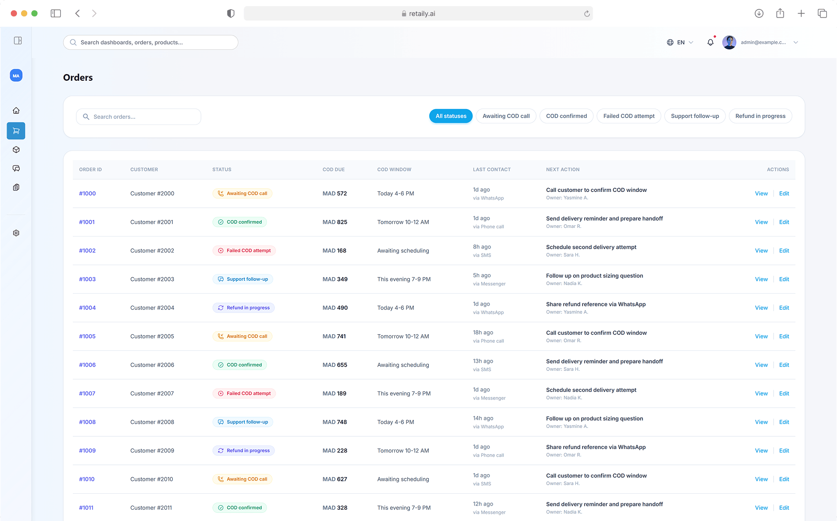 Orders Management cinematic screenshot